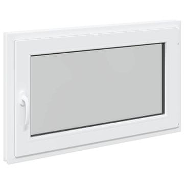 Vidaxl Okno za klet RISOR 100 x 50 cm PVC in steklo Bela