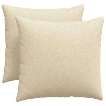 Vidaxl Blazine za kavč 2 szt. krema 50 x 50 cm blago