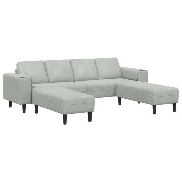 Vidaxl Dnevna soba kavč 3 szt. Svetlo siva 250 x 188 x 76 cm