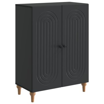 Vidaxl Strani šal Črna 66 x 34,5 x 90 cm Inženirski les