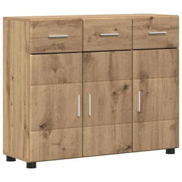 Vidaxl Strani šal s polico FLORIN Umetni hrast 88,5 x 30,5 x 73 cm
