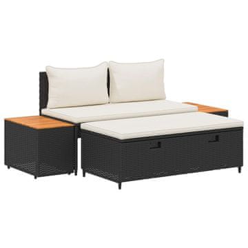 Vidaxl Zunanja garnitura za sedenje 4 -Seater 4 szt. 55 x 30 x 39 cm