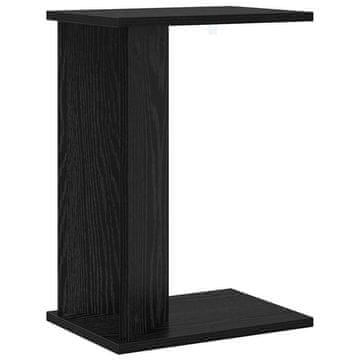 Vidaxl Stranska miza Črna Orehovina 35 x 25 x 50 cm Konstruiran les