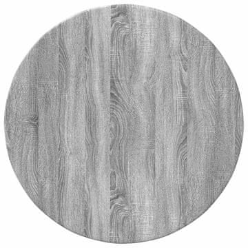 Vidaxl Nepremična površina Siva sonoma Ø 60 x 1,5 cm Konstruiran les