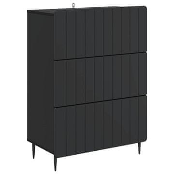 Vidaxl Predalna omara Črna 66 x 34,5 x 92 cm Inženirski les