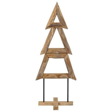 Vidaxl Božično drevo z stojalom Rjava 149,5 cm Trdna tikovina