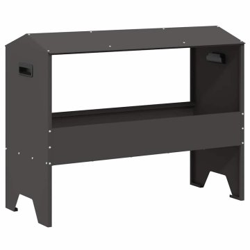 Vidaxl Hranilnica za živino Črna 79 x 35 x 62 cm 15 kg