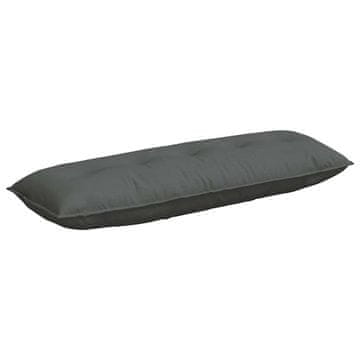 Vidaxl Poglavni vzglavnik Temno siva 140 x 19 x 50 cm blago