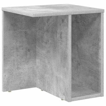 Vidaxl Stranska miza Betonsko siva 37 x 32 x 40 cm Konstruiran les