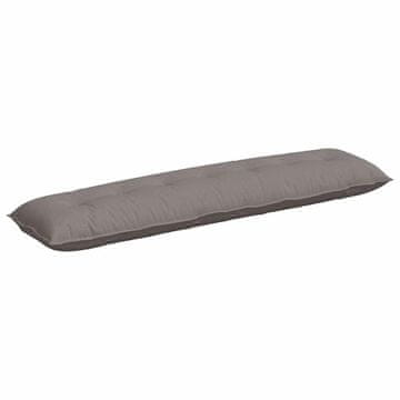 Vidaxl Poglavni vzglavnik Taupe 200 x 19 x 50 cm blago