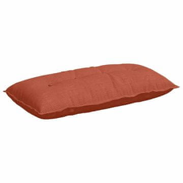 Vidaxl Poglavni vzglavnik Rdeče oranžna 100 x 50 cm Žametna tkanina