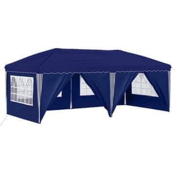 Vidaxl Zložljivi šotor za zabave 575 x 288 x 245 cm Modra
