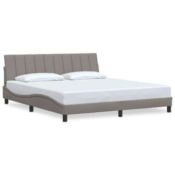 Vidaxl Posteljni okvir brez vzmetnice Hanko taupe 180x200 cm blago