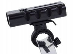 Verkgroup Alu. LED CREE XM-L T6x3 kolesarska luč IPX5 črna USB 7500K