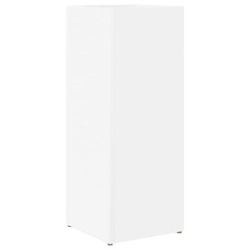 Vidaxl Stojalo za dežnik Bela 25 x 24,5 x 64 cm Konstruiran les