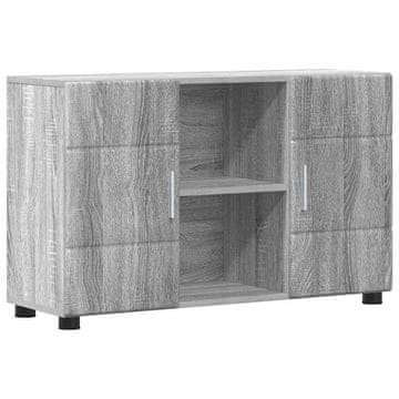 Vidaxl Strani šal s polico FLORIN Siva Sonoma 88,5 x 30,5 x 55,5 cm