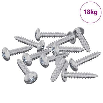 Vidaxl Leseni vijaki 10976 szt. srebrna Jeklo