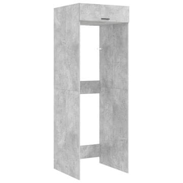 Vidaxl Omara za pralni stroj Beton 67,5 x 68 x 200 cm Konstruiran les