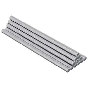 Vidaxl Navojne palice 12 szt. srebrna M6 x 120 mm Kovina