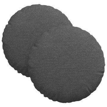 Vidaxl Sedežne blazine 2 szt. Temno siva Ø30 x 13 cm Žametna tkanina