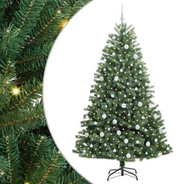Vidaxl Umetno Zložljivo Božično Drevo Zelena 210 cm PVC in kovina