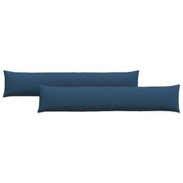 Vidaxl Blazine za kavč 2 szt. Modra 200 x 40 cm blago