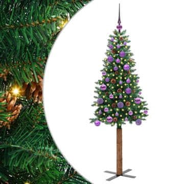 Vidaxl Ožja jelka med 150 LED Zelena 150 cm PVC in trden bor