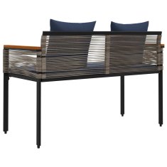 Vidaxl Zunanja klop 2 -Seater 117 x 54 x 74.5 cm poli ratan