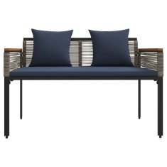 Vidaxl Zunanja klop 2 -Seater 117 x 54 x 74.5 cm poli ratan