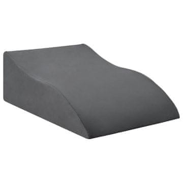 Vidaxl Blazina za noge Siva 68 x 41 x 21 cm PU pena