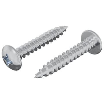Vidaxl Žebelj s samočrtnim navojem 2 szt. Cinkano 4 x 25 mm Jeklo