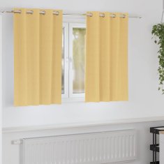 Vidaxl Zavese za zatemnitev z obroči 2 szt. Bež 140 x 140 cm Poliester
