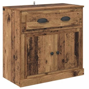 Vidaxl Visok predalnik Star les 70 x 35,5 x 67,5 cm Konstruiran les