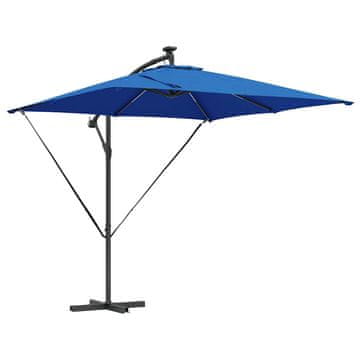 Vidaxl Senčnik Azur modra 249 x 249 x 250 cm Poliester in aluminij
