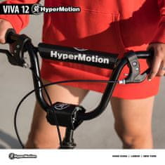 HyperMotion Otroški skiro z -palčnimi napihljivimi kolesi črne barve - nosilnost 50 kg, nastavljivo krmilo, dve ročni zavori, za otroke, starejše od 5 let