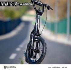 HyperMotion Otroški skiro z -palčnimi napihljivimi kolesi črne barve - nosilnost 50 kg, nastavljivo krmilo, dve ročni zavori, za otroke, starejše od 5 let