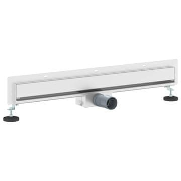 Vidaxl Na steni nameščena odtočna rešetka za tuš srebrna 70 cm