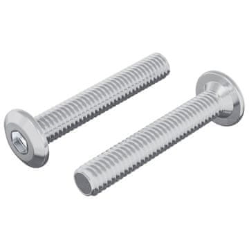 Vidaxl Vijak za zaklep glave 2 szt. srebrna M6 x 35 mm Jeklo
