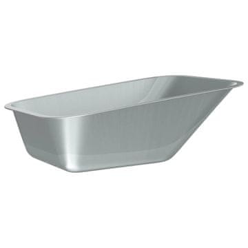 Vidaxl Zamenjava za pladenj vozička srebrna 88 x 60 x 32 cm Jeklo