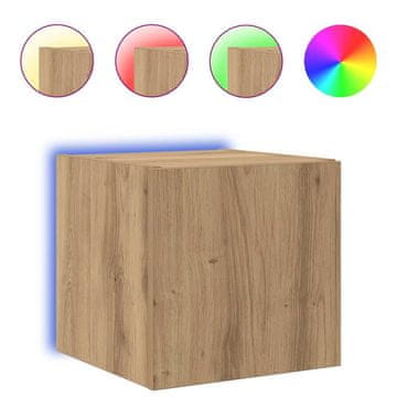 Vidaxl TV stenska omara Z LED Oreh 30,5 x 35 x 30 cm Konstruiran les