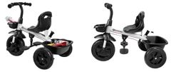 HyperMotion Otroški tricikel s potisnim ročajem in tremi kolesi - nosilnost 20 kg, starost od 1 do 4 let, prosti tek pedal, dve košari za igrače