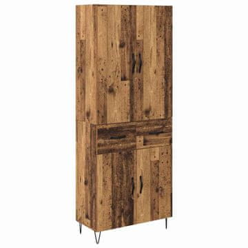 Vidaxl Visok predalnik 2 kos Star les 69,5 x 34 x 180 cm