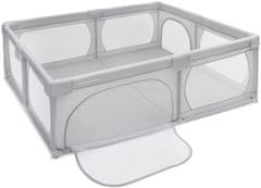 Moby System Velika zložljiva igralna ograjica za otroke 200 x 180 cm - jeklene cevi premera 25 mm, mrežaste stranice, torba za transport