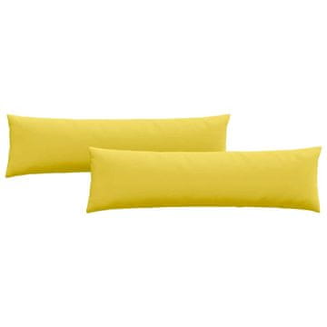 Vidaxl Blazine za kavč 2 szt. Svetlo rumena 145 x 40 cm blago