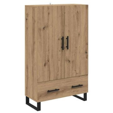 Vidaxl Visok predalnik Umetni hrast 69,5 x 30 x 115 cm Konstruiran les