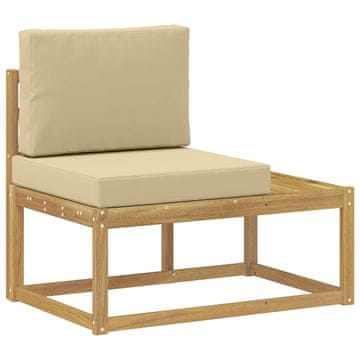 Vidaxl Zunanji končni kavč Bela 91 x 63 x 73 cm Masiven les akacije