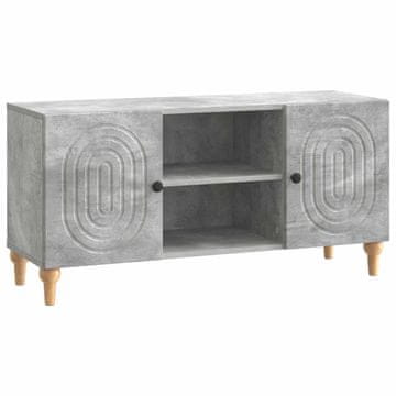 Vidaxl TV omarica Betonsko siva 102 x 34,5 x 50 cm Inženirski les