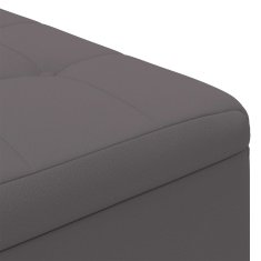 Vidaxl Ottoman s shranjevanjem Siva 60 x 60 x 45 cm Umetna koža