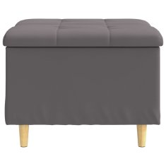 Vidaxl Ottoman s shranjevanjem Siva 60 x 60 x 45 cm Umetna koža
