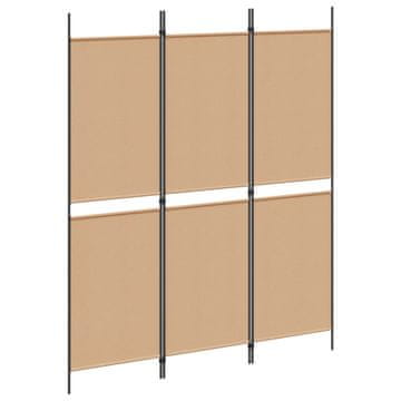 Vidaxl 3-panelni pregradni zid Bež 150 x 180 cm Blago